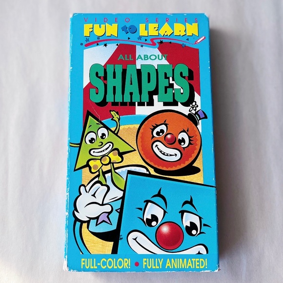Fun to Learn All About Shapes VHS - Tested 1993 Cartoons - Picture 1 of 6